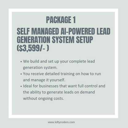 Book Your Custom Built AI-Powered Sales System