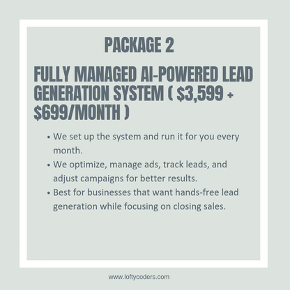 Book Your Custom Built AI-Powered Sales System
